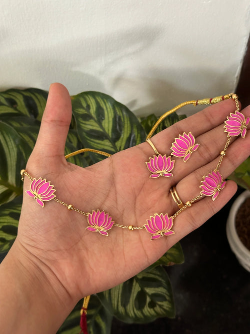 Manju Inspired Lotus Choker